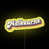 Melbourne retro rainbow neon sign