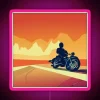 RGB Neon Sign Featuring a Memorable Motorcycle Trip Around the World