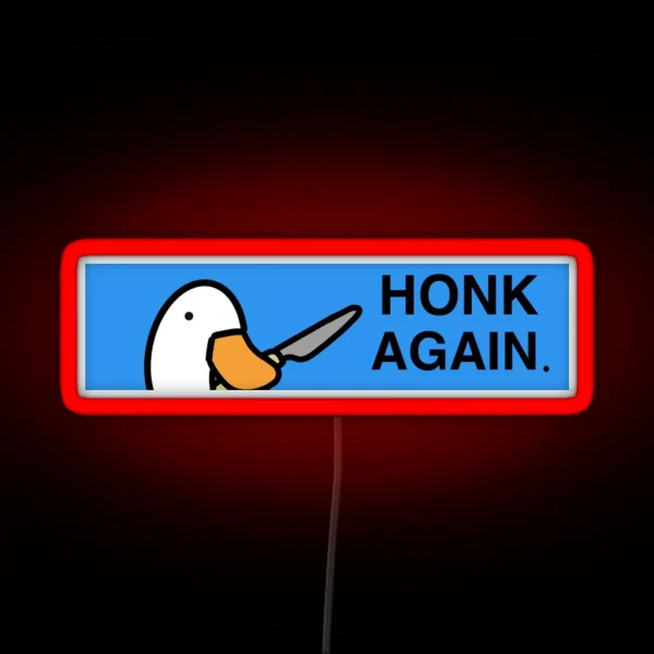Menacing Goose Bumper Led RGB Neon Sign