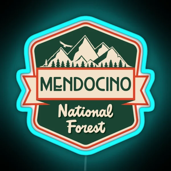 Mendocino National Forest RGB Neon Sign