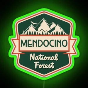 Mendocino National Forest RGB Neon Sign