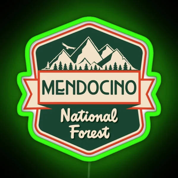 Mendocino National Forest RGB Neon Sign