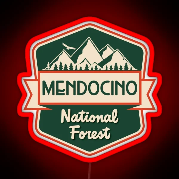 Mendocino National Forest RGB Neon Sign