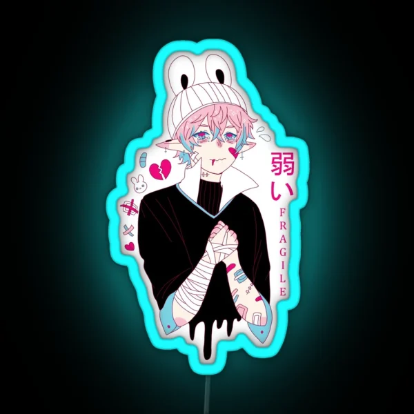 Menhera Bunny Boy RGB Neon Sign