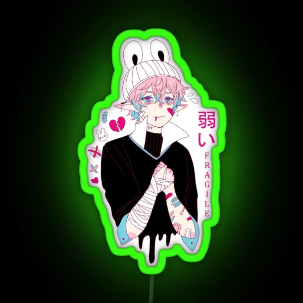 Menhera Bunny Boy RGB Neon Sign