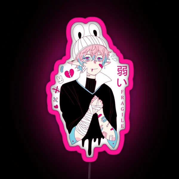 Menhera Bunny Boy RGB Neon Sign