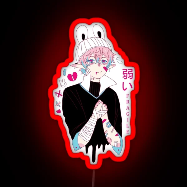 Menhera Bunny Boy RGB Neon Sign