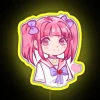 menhera-chan rgb neon sign with vibrant yellow and glowing effects.