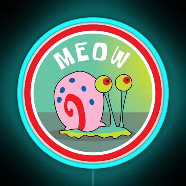 Mens My Favorite Gary Meow Cute Gifts RGB Neon Sign
