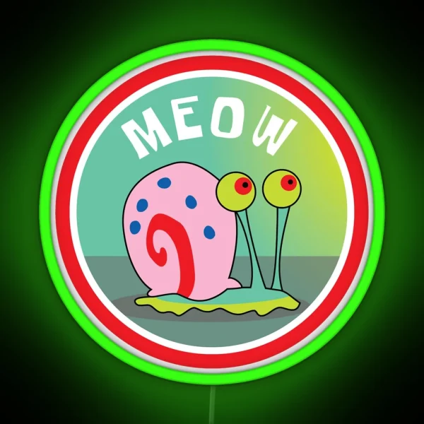 Mens My Favorite Gary Meow Cute Gifts RGB Neon Sign