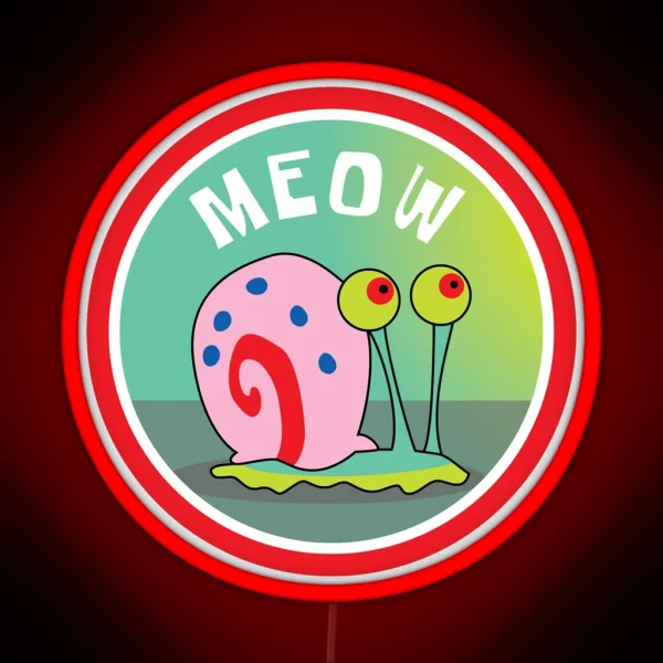 Mens My Favorite Gary Meow Cute Gifts RGB Neon Sign