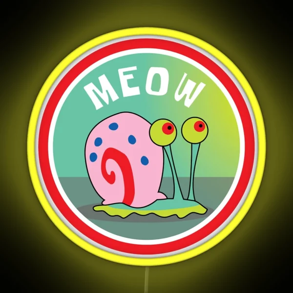 Mens My Favorite Gary Meow Cute Gifts RGB Neon Sign