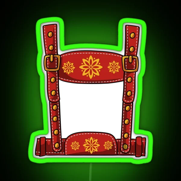 Mens Oktoberfest Halloween Costume Mens RGB Neon Sign