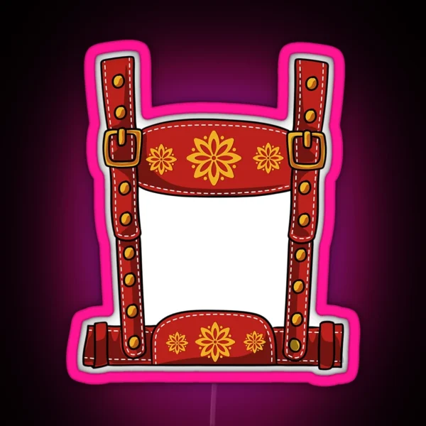 Mens Oktoberfest Halloween Costume Mens RGB Neon Sign