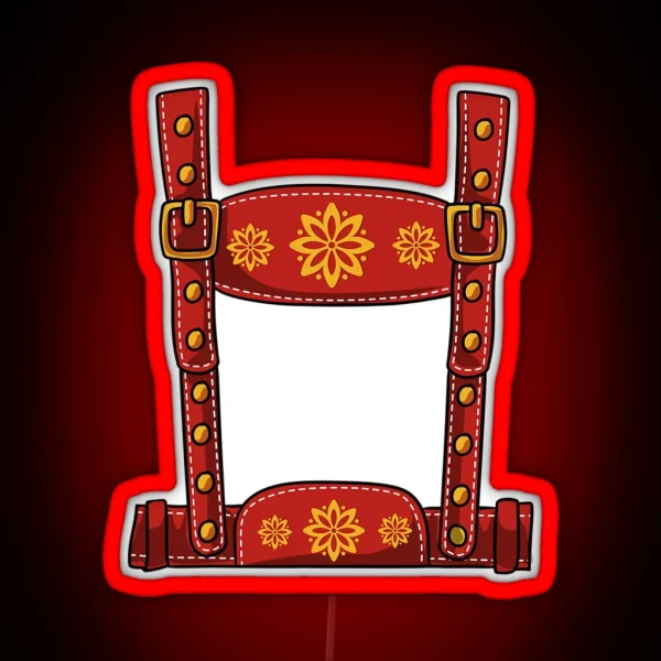Mens Oktoberfest Halloween Costume Mens RGB Neon Sign