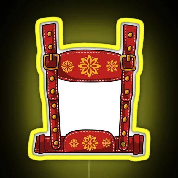 Mens Oktoberfest Halloween Costume Mens RGB Neon Sign