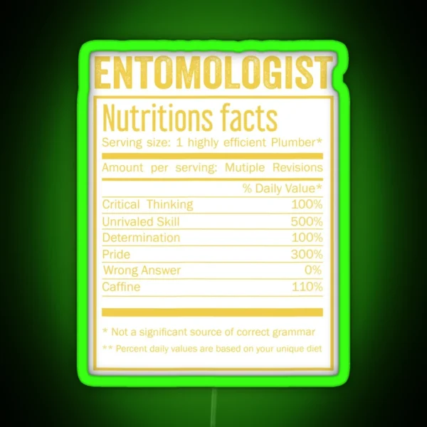 Mens Womens Entomologist Birthday Gifts Led RGB Neon Sign