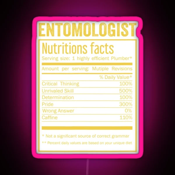 Mens Womens Entomologist Birthday Gifts Led RGB Neon Sign