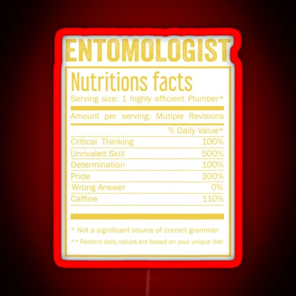 Mens Womens Entomologist Birthday Gifts Led RGB Neon Sign