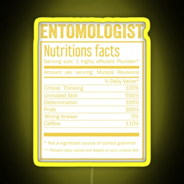 Mens Womens Entomologist Birthday Gifts Led RGB Neon Sign
