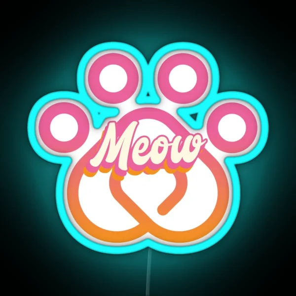 Meow RGB Neon Sign