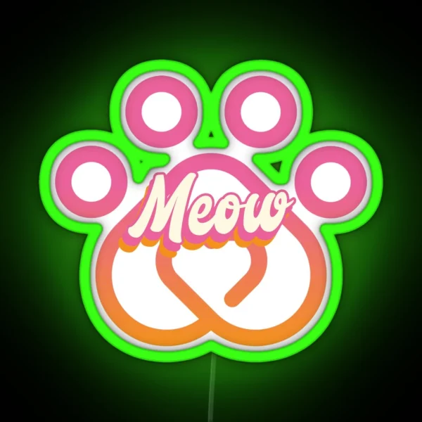 Meow RGB Neon Sign