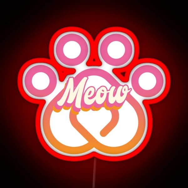Meow RGB Neon Sign