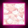 cute neon pink meow sign