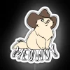 cat meme neon sign rgb