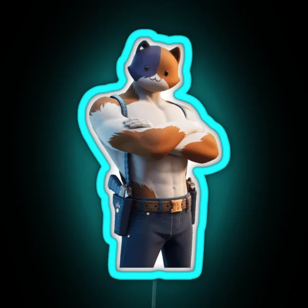 Meowscles Good Father Skin RGB Neon Sign