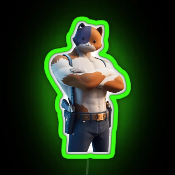 Meowscles Good Father Skin RGB Neon Sign