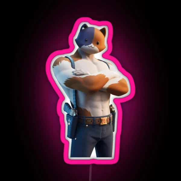 Meowscles Good Father Skin RGB Neon Sign