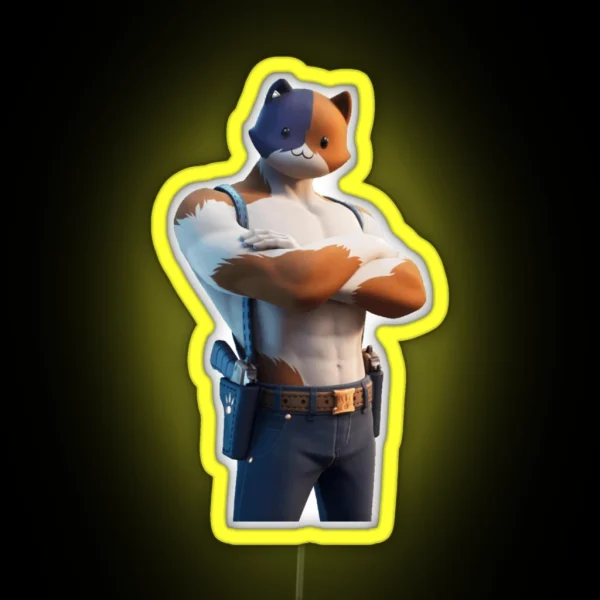 Meowscles Good Father Skin RGB Neon Sign