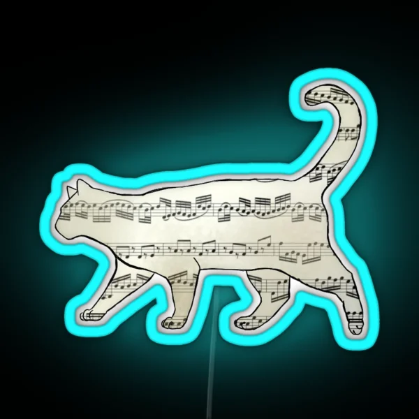Meowsic Cat RGB Neon Sign