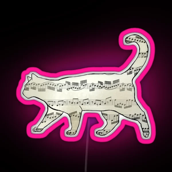 Meowsic Cat RGB Neon Sign