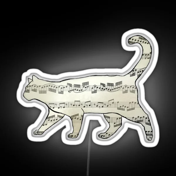 Meowsic Cat RGB Neon Sign