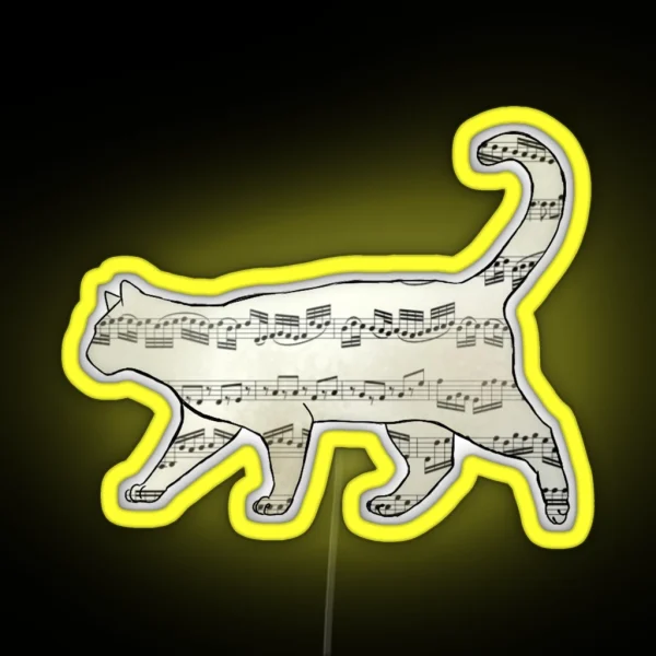 Meowsic Cat RGB Neon Sign