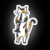 meowtet clar rgb neon sign on white background