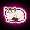 neon cat sign with pink glow
