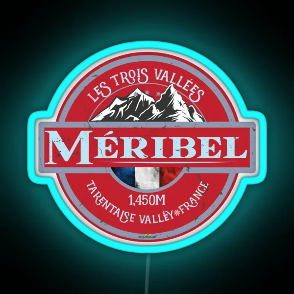 Meribel Ski France Skiing Alps Led Led 02 RGB Neon Sign