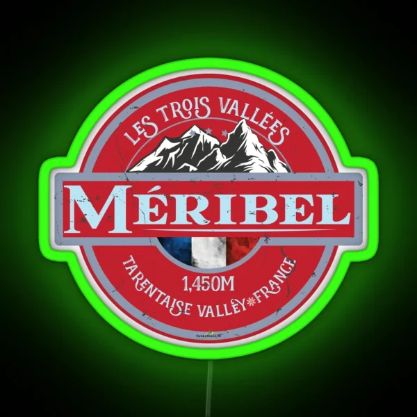 Meribel Ski France Skiing Alps Led Led 02 RGB Neon Sign