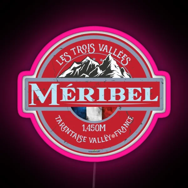 Meribel Ski France Skiing Alps Led Led 02 RGB Neon Sign
