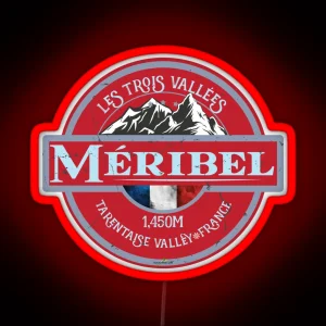 Meribel Ski France Skiing Alps Led Led 02 RGB Neon Sign