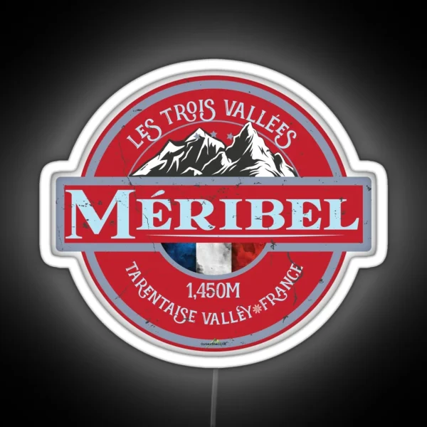 Meribel Ski France Skiing Alps Led Led 02 RGB Neon Sign