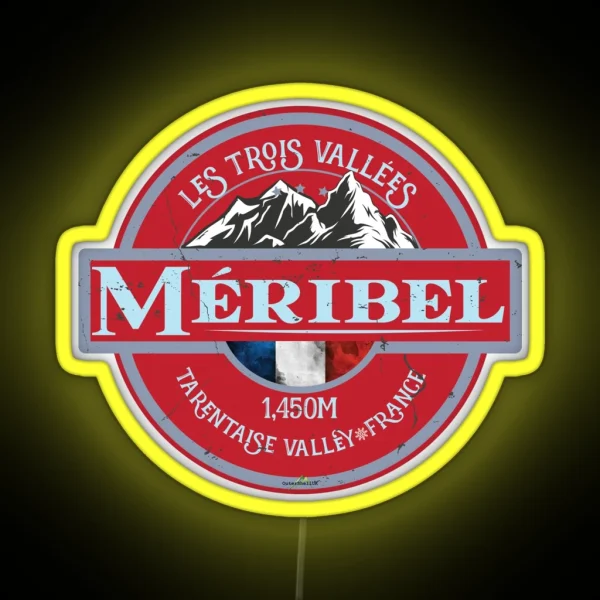 Meribel Ski France Skiing Alps Led Led 02 RGB Neon Sign