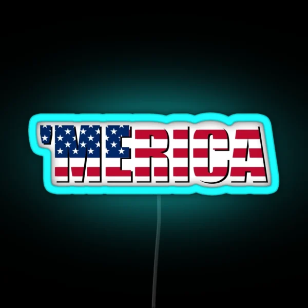 Merica America USA RGB Neon Sign