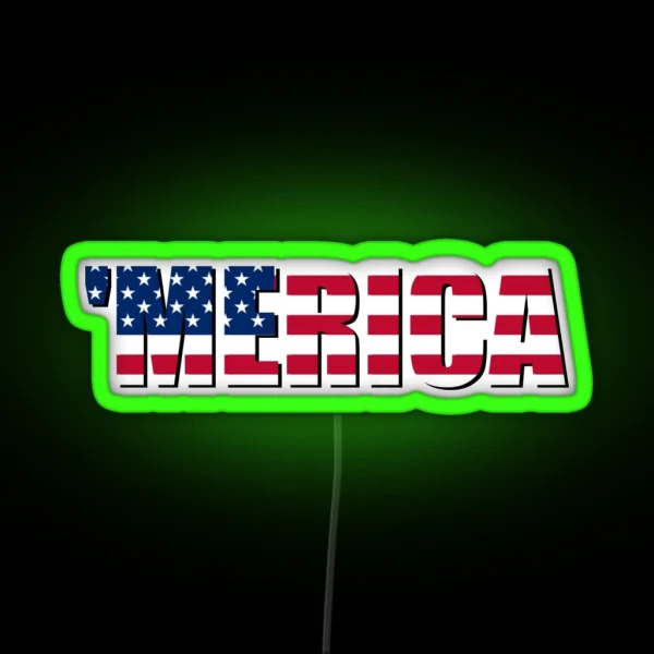 Merica America USA RGB Neon Sign