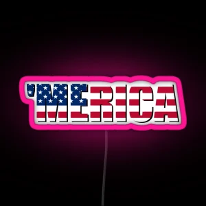 Merica America USA RGB Neon Sign