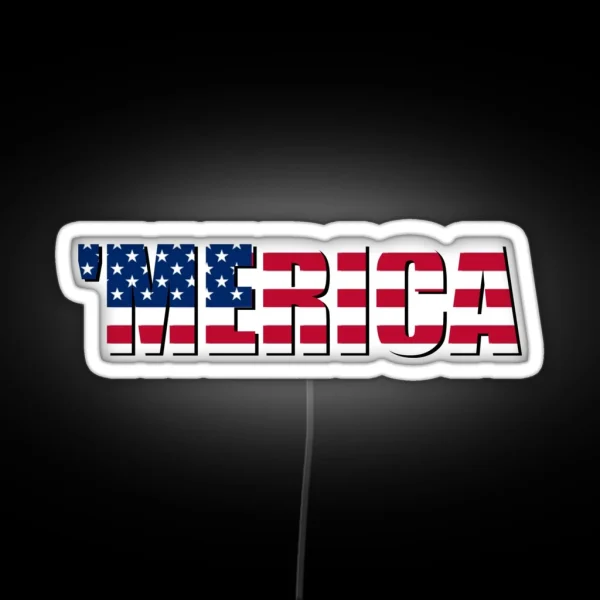 Merica America USA RGB Neon Sign