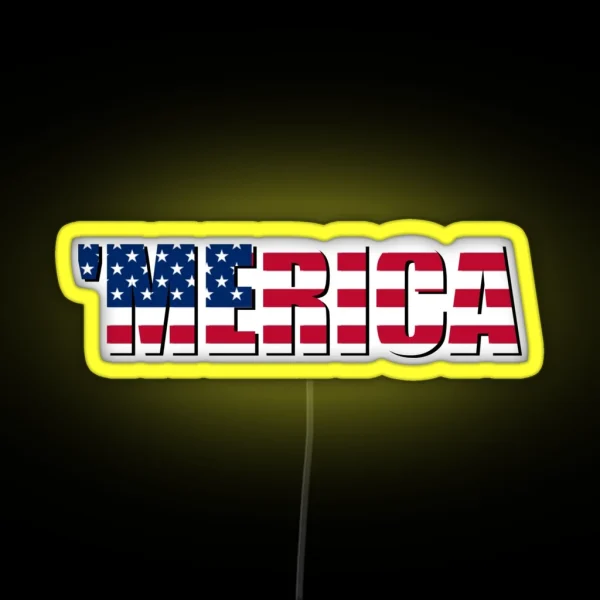Merica America USA RGB Neon Sign